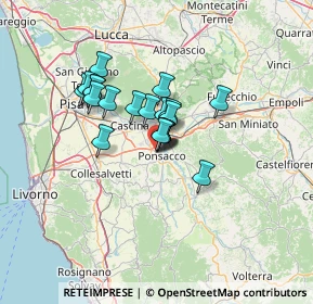 Mappa Via di Gello, 56038 Ponsacco PI, Italia (9.446)