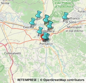 Mappa Via di Gello, 56038 Ponsacco PI, Italia (4.67455)