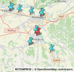 Mappa VIA VALDERA P, 56038 Ponsacco PI, Italia (4.20909)