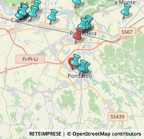 Mappa Via Firenze, 56038 Ponsacco PI, Italia (5.705)