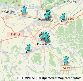 Mappa Via Perugia, 56038 Ponsacco PI, Italia (3.30455)