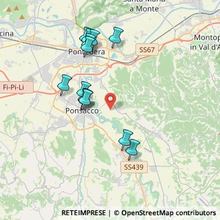Mappa Via della Conca, 56025 Pontedera PI, Italia (3.94385)