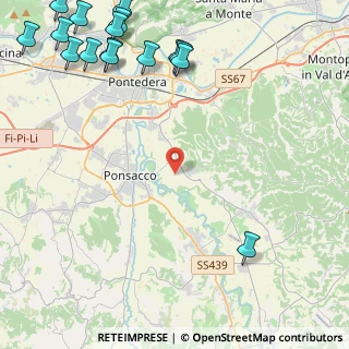 Mappa Via della Conca, 56025 Pontedera PI, Italia (7.02875)