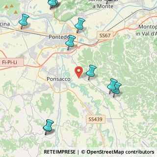 Mappa Via della Conca, 56025 Pontedera PI, Italia (6.28167)