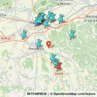 Mappa Via della Conca, 56025 Pontedera PI, Italia (4.441)