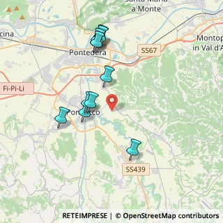 Mappa Via della Conca, 56025 Pontedera PI, Italia (3.84727)