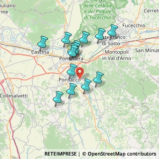 Mappa Via della Conca, 56025 Pontedera PI, Italia (6.31714)
