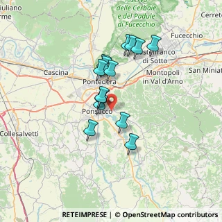 Mappa Via della Conca, 56025 Pontedera PI, Italia (5.90857)