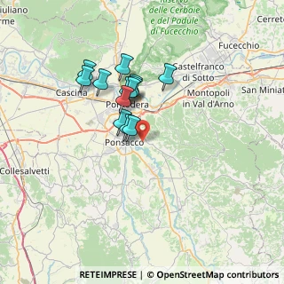 Mappa Via della Conca, 56025 Pontedera PI, Italia (5.74923)