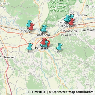 Mappa Via della Conca, 56025 Pontedera PI, Italia (7.04538)