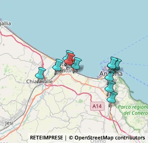 Mappa Via Flaminia, 60020 Ancona AN, Italia (6.22455)