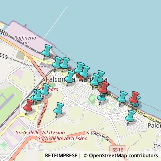 Mappa Via Fratelli Cairoli, 60015 Falconara Marittima AN, Italia (0.9825)