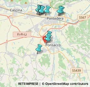 Mappa Via Parigi, 56038 Ponsacco PI, Italia (4.07636)