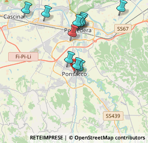 Mappa Via Augusto Vanni, 56038 Ponsacco PI, Italia (4.09455)