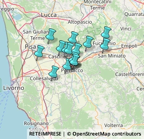Mappa Via Augusto Vanni, 56038 Ponsacco PI, Italia (8.36733)