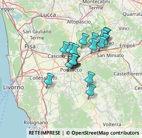 Mappa Via Augusto Vanni, 56038 Ponsacco PI, Italia (9.95056)