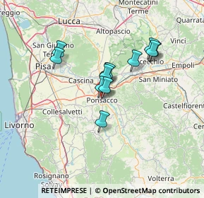 Mappa Via Bagnaia, 56038 Ponsacco PI, Italia (10.77)