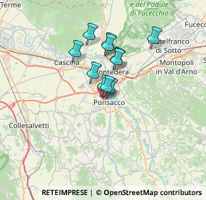 Mappa Via Vienna, 56038 Ponsacco PI, Italia (4.95909)