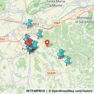 Mappa Via della Salita, 56025 Pontedera PI, Italia (3.61333)