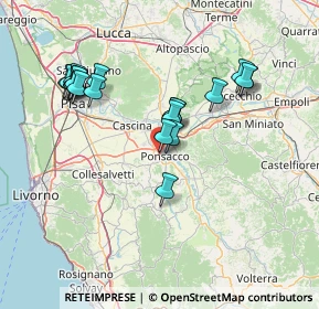 Mappa Viale Italia, 56038 Ponsacco PI, Italia (15.045)