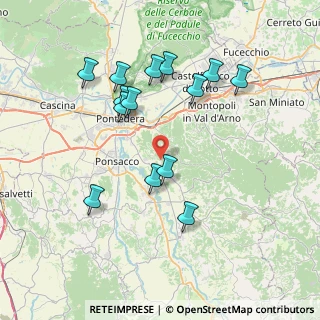 Mappa Via di Valle, 56025 Pontedera PI, Italia (7.76571)