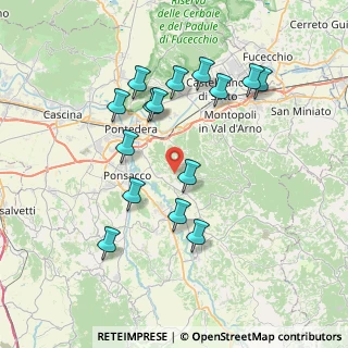 Mappa Via di Valle, 56025 Pontedera PI, Italia (7.586)