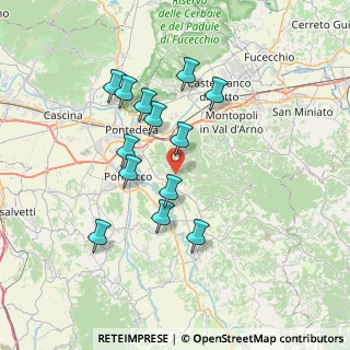 Mappa Via di Valle, 56025 Pontedera PI, Italia (6.72538)