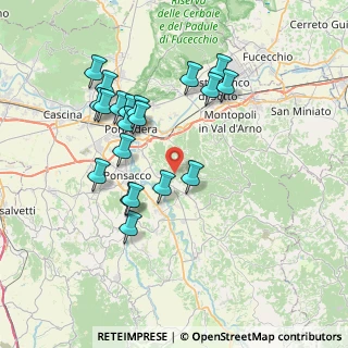 Mappa Via di Valle, 56025 Pontedera PI, Italia (7.501)
