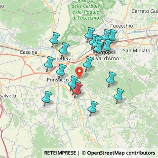 Mappa Via di Valle, 56025 Pontedera PI, Italia (6.9965)