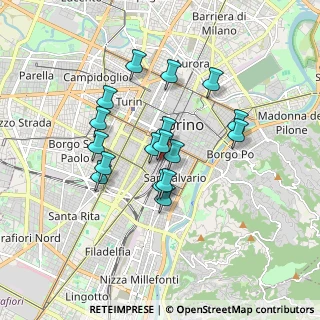 Mappa Via Sacchi, 10125 Torino TO, Italia (1.42471)