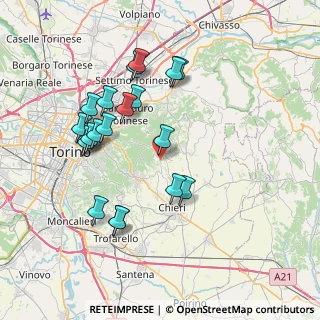 Mappa Strada Pino Torinese, 10020 Tetti Chiapasso , Italia (7.522)