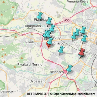 Mappa Strada Teppe, 10098 Rivoli TO, Italia (4.05643)