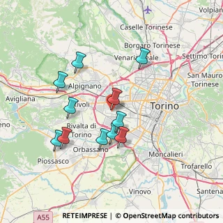 Mappa Via Giuseppe Antonio Cotta, 10095 Grugliasco TO, Italia (6.66636)