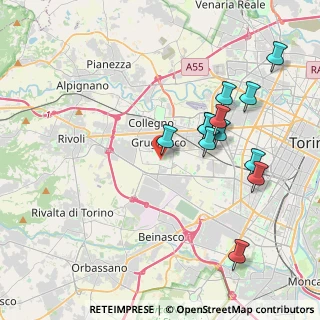 Mappa Via Giuseppe Antonio Cotta, 10095 Grugliasco TO, Italia (4.00333)