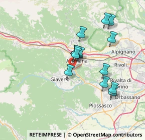 Mappa Via Giaveno, 10050 Avigliana TO, Italia (6.42846)