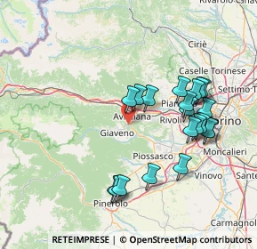 Mappa Via Giaveno, 10050 Avigliana TO, Italia (14.8615)