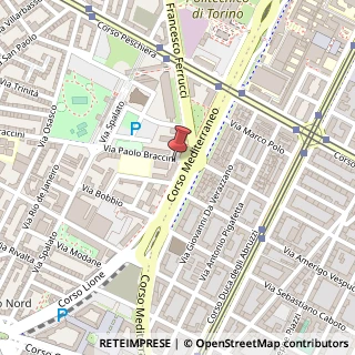 Mappa Via Paolo Braccini, 1, 10141 Torino, Torino (Piemonte)
