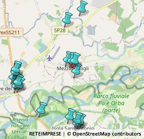 Mappa Via Roma, 27030 Mezzana Bigli PV, Italia (2.5855)