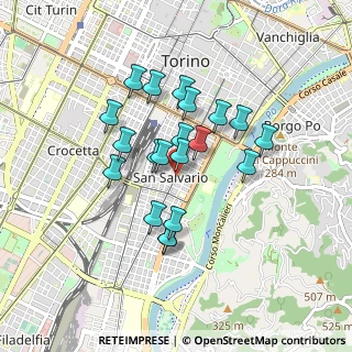 Mappa Via Madama Cristina, 10125 Torino TO, Italia (0.7085)