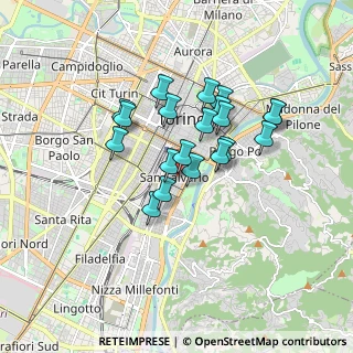 Mappa Via Giuseppe Giacosa, 10125 Torino TO, Italia (1.373)
