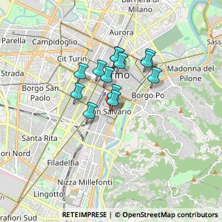Mappa Via Madama Cristina, 10125 Torino TO, Italia (1.31385)