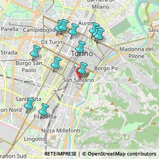 Mappa Via Madama Cristina, 10125 Torino TO, Italia (2.17333)