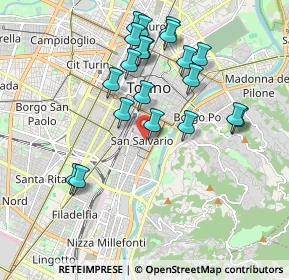 Mappa Via Madama Cristina, 10125 Torino TO, Italia (1.888)