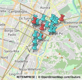 Mappa Via Giuseppe Giacosa, 10125 Torino TO, Italia (1.31111)