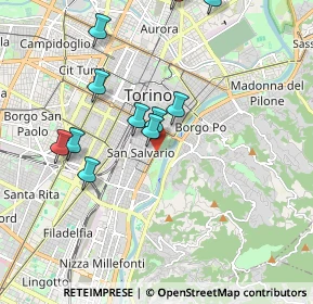 Mappa Corso Massimo d'Azeglio, 10125 Torino TO, Italia (1.90909)