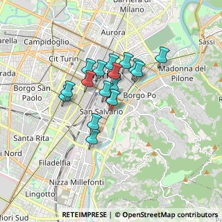 Mappa Corso Massimo d'Azeglio, 10125 Torino TO, Italia (1.30938)