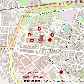 Mappa Via Taverna Giuseppe, 49, 29121 Piacenza, Piacenza (Emilia Romagna)