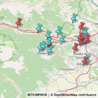Mappa Via Giaveno, 10051 Avigliana TO, Italia (8.756)