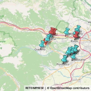 Mappa Via Giaveno, 10051 Avigliana TO, Italia (8.664)