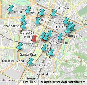 Mappa Via Cassini Gian Domenico, 10129 Torino TO, Italia (1.8695)